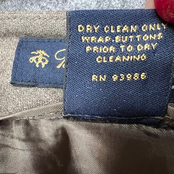 Brooks Brothers Pants Womens 12 Petite Wool Super 120s Vitale Barberis Canonico - Picture 12 of 13